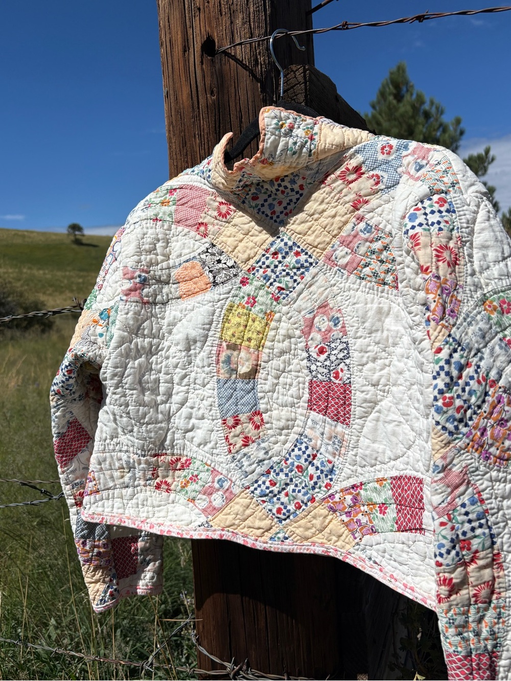 Prairie Romance Quilted Heart Pockets Patchwork Jacket size 0-6 - Picture 11 of 14